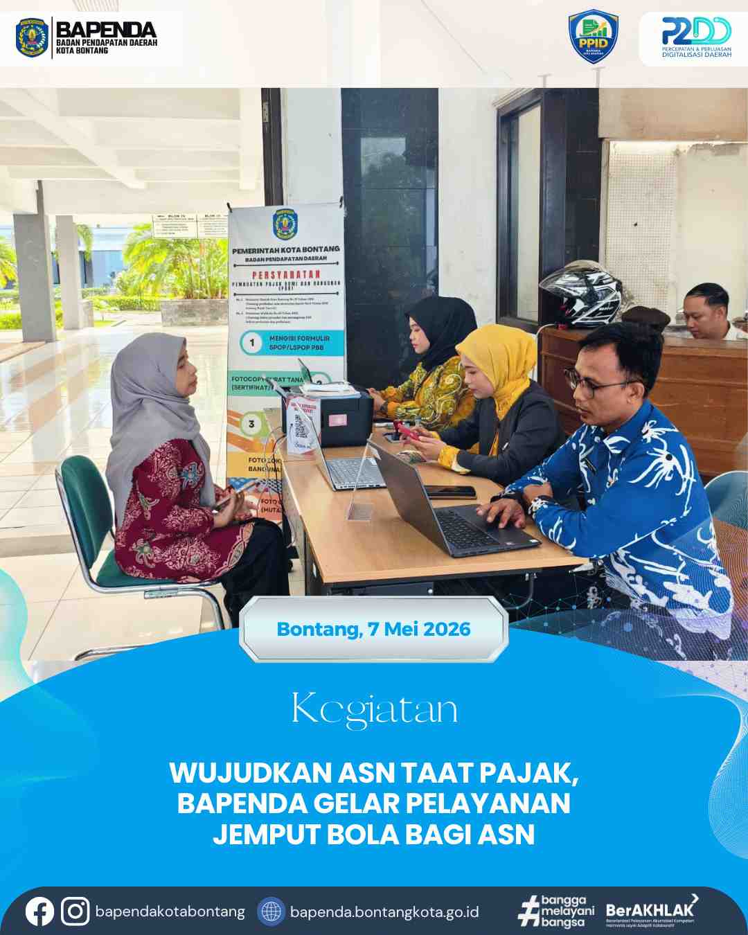 Wujudkan ASN TAAT PAJAK, Bapenda Gelar Pelayanan jemput bola bagi ASN