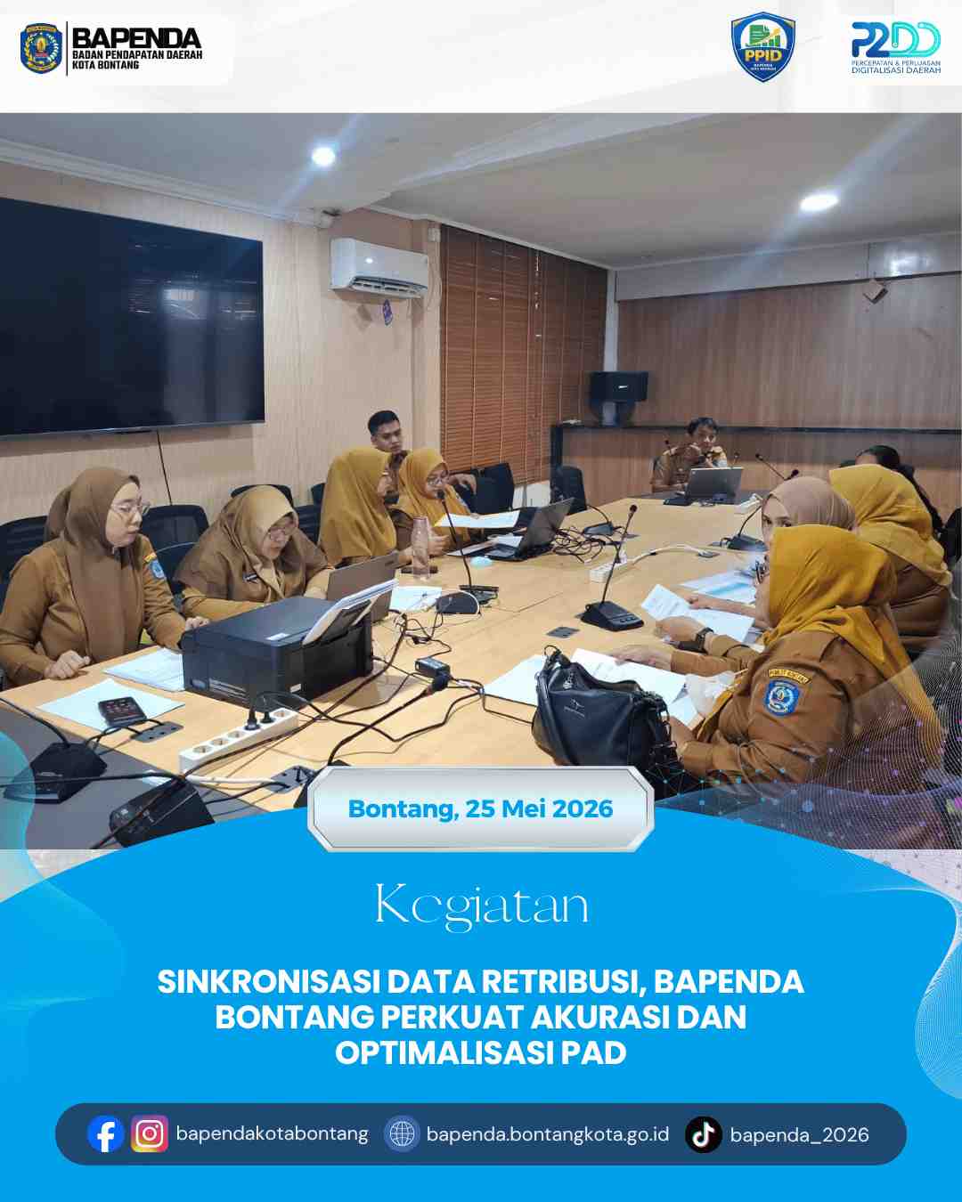 Sinkronisasi Data Retribusi, Bapenda Bontang Perkuat Akurasi dan Optimalisasi PAD