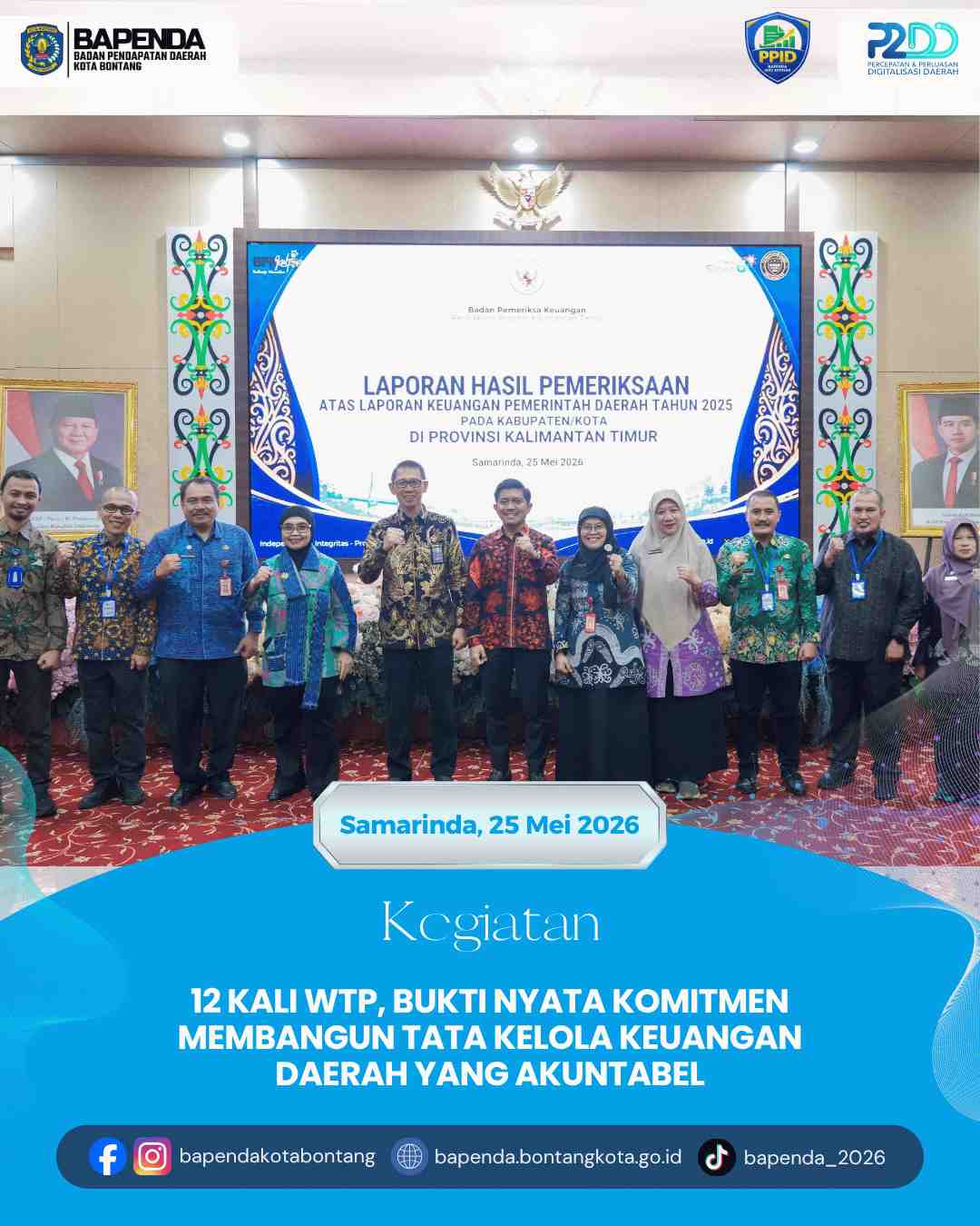12 Kali WTP, Bukti Nyata Komitmen Membangun Tata Kelola Keuangan Daerah yang Akuntabel