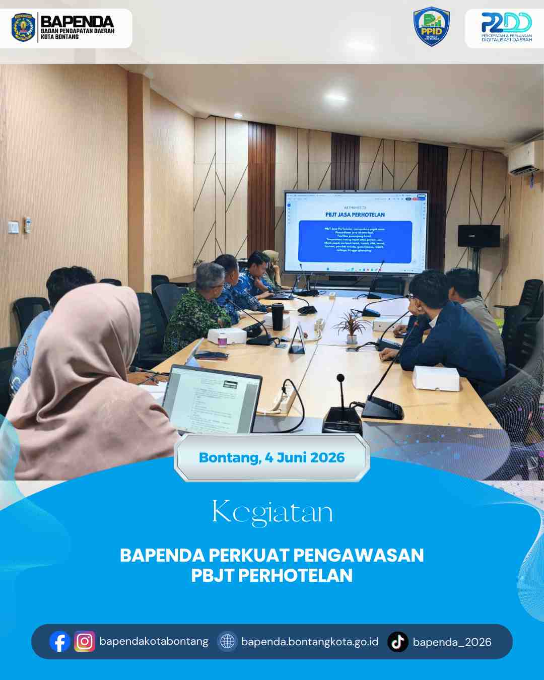 Bapenda Perkuat Pengawasan PBJT Perhotelan