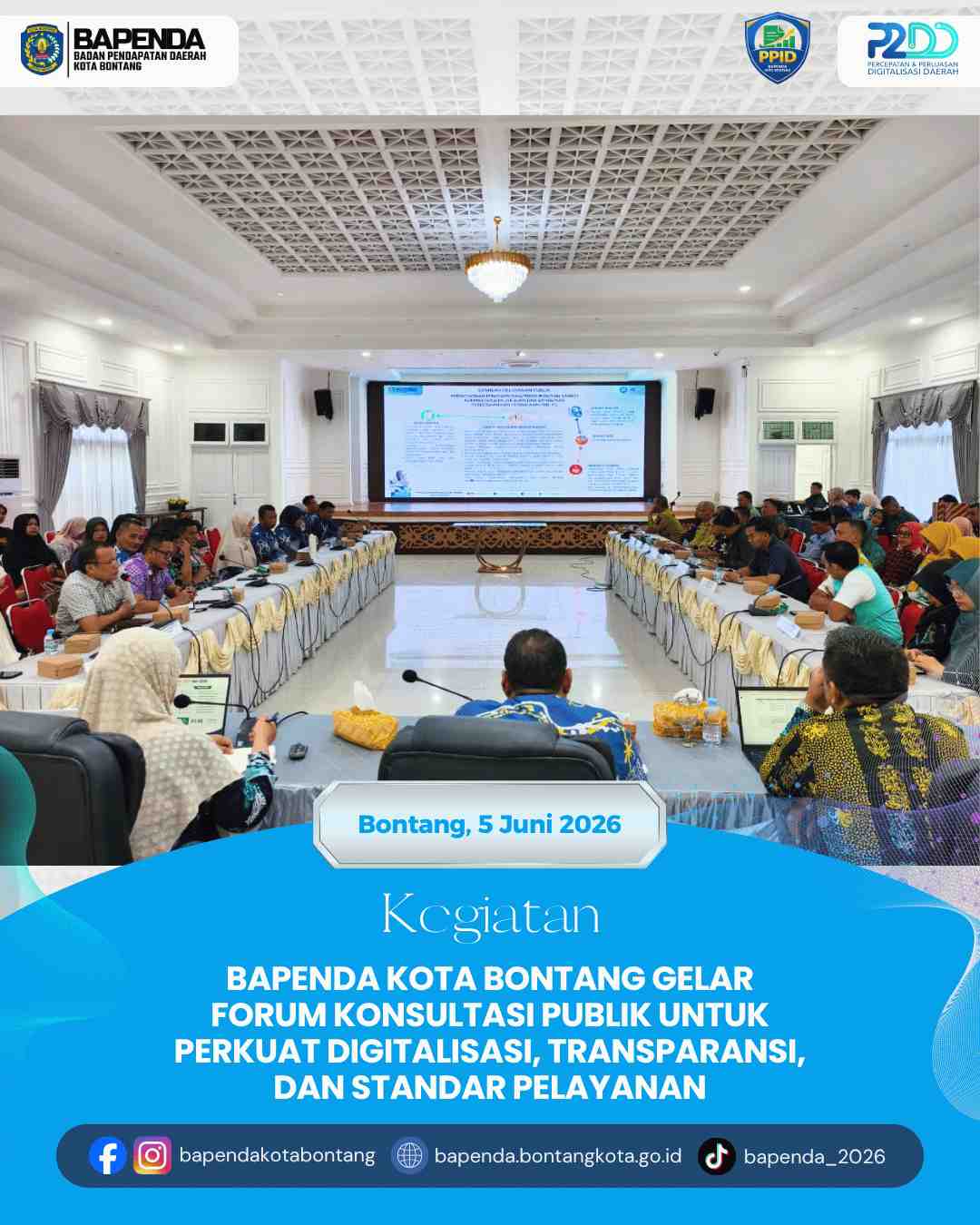 Bapenda Kota Bontang Gelar Forum Konsultasi Publik untuk Perkuat Digitalisasi, Transparansi, dan Standar Pelayanan