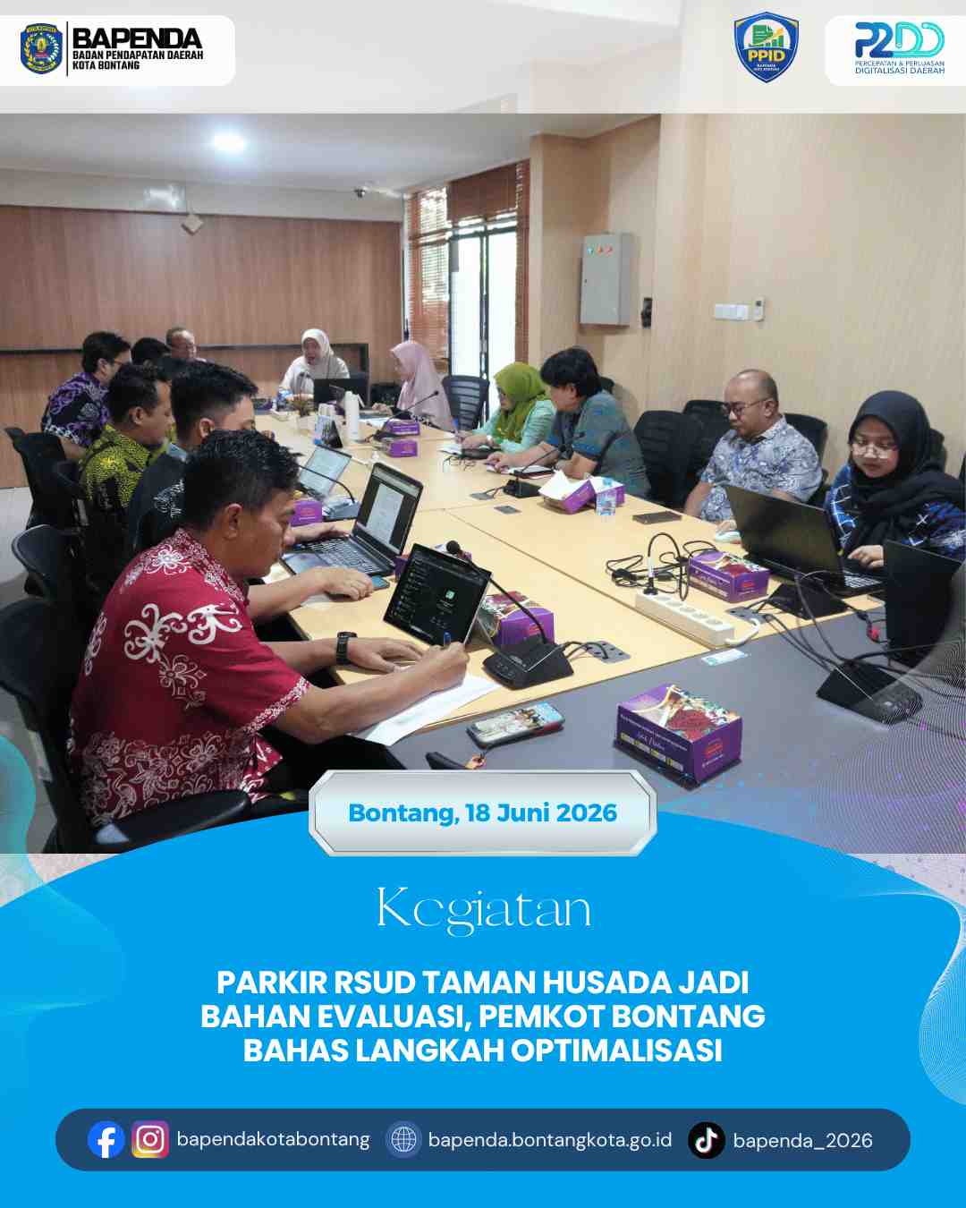 PARKIR RSUD TAMAN HUSADA JADI BAHAN EVALUASI, PEMKOT BONTANG BAHAS LANGKAH OPTIMALISASI