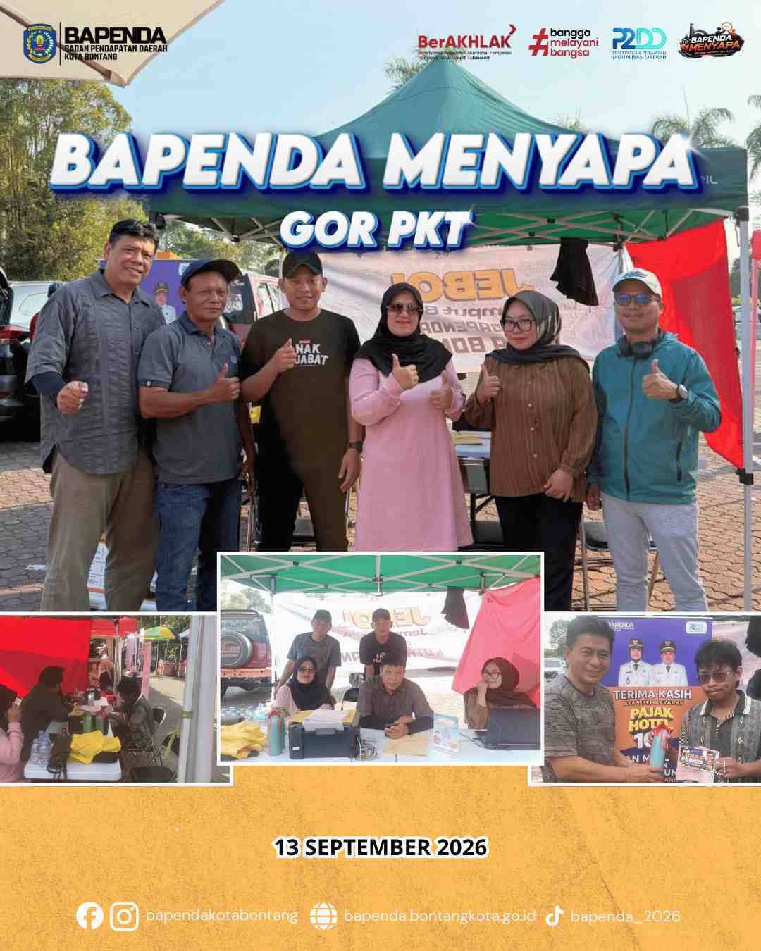 Bapenda Menyapa GOR PKT 13 September 2026