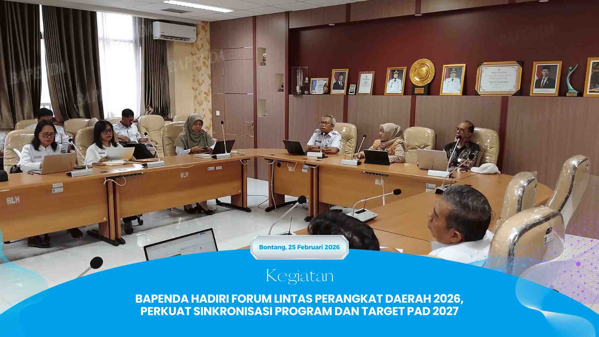Bapenda Hadiri Forum Lintas Perangkat Daerah 2026, Perkuat Sinkronisasi Program dan Target PAD 2027