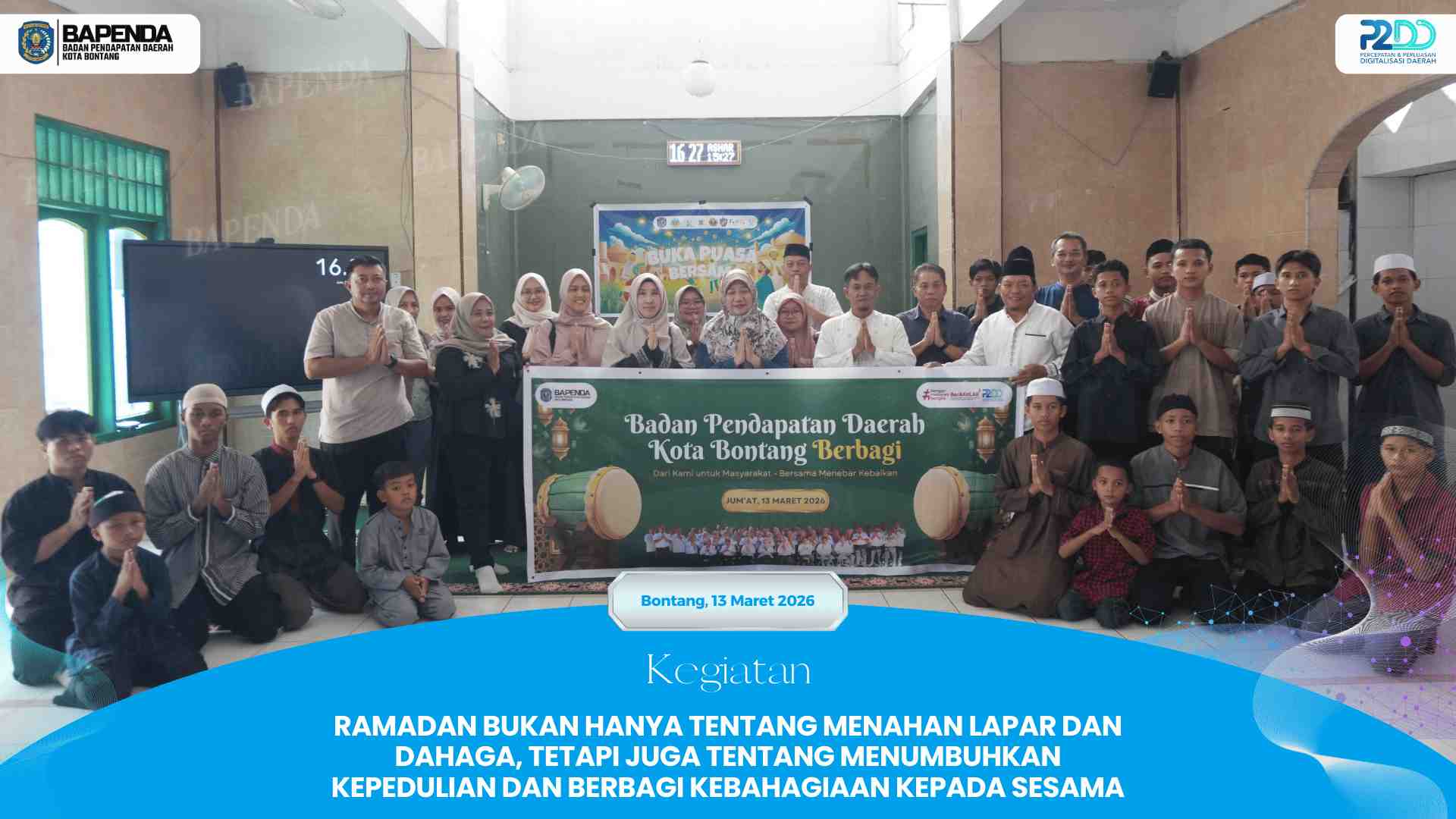 Ramadan bukan hanya tentang menahan lapar dan dahaga, tetapi juga tentang menumbuhkan kepedulian dan berbagi kebahagiaan kepada sesama.