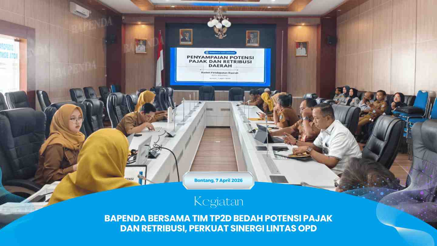 Bapenda Bersama Tim TP2D Bedah Potensi Pajak dan Retribusi, Perkuat Sinergi Lintas OPD